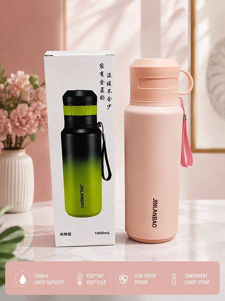 1000ml quality strong hot/cold 304 stainless inner water flask 4