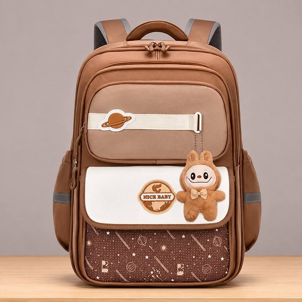 Quality orthopedic fancy school bag with labubu 2