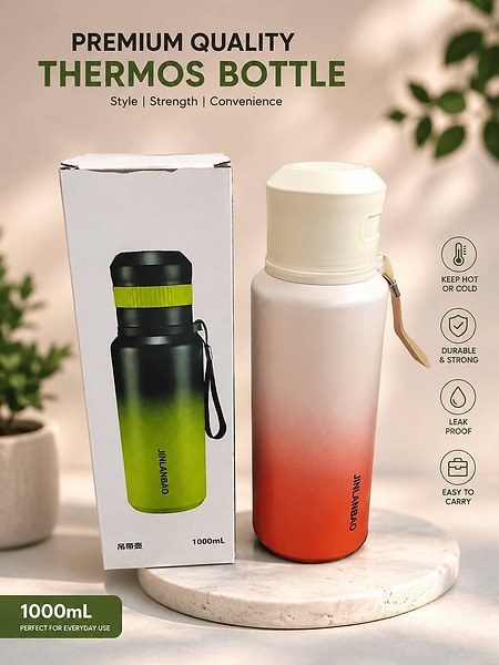 1000ml quality strong hot/cold 304 stainless inner water flask 2