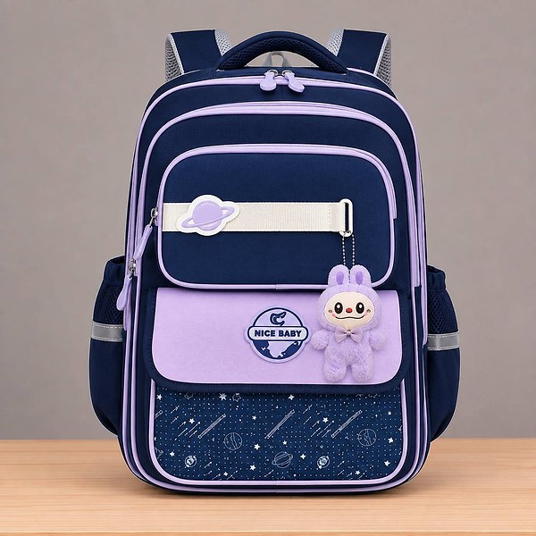 Quality orthopedic fancy school bag with labubu 6