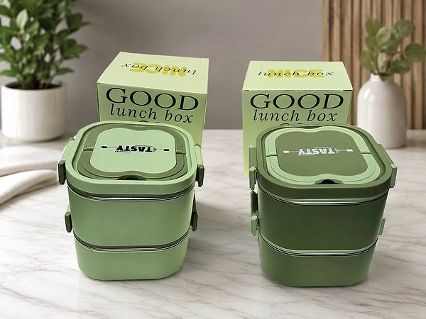 Double step compartment 304 stainless steel food flask 4