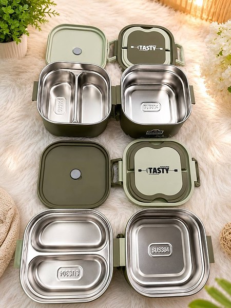 Double step compartment 304 stainless steel food flask