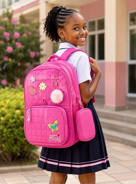 Quality classy girlie aesthetic school bag with small stationery 2