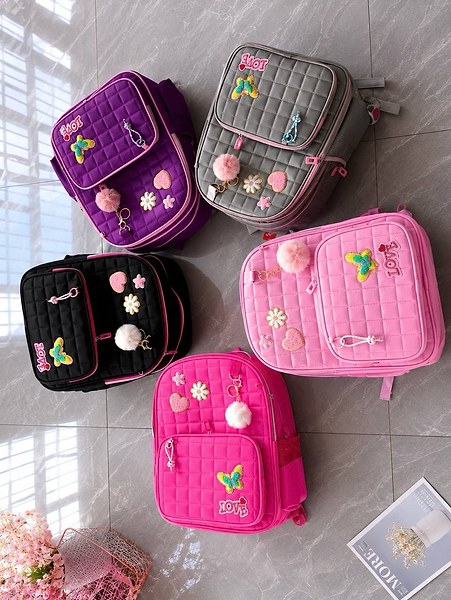 Quality classy girlie aesthetic school bag with small stationery 3