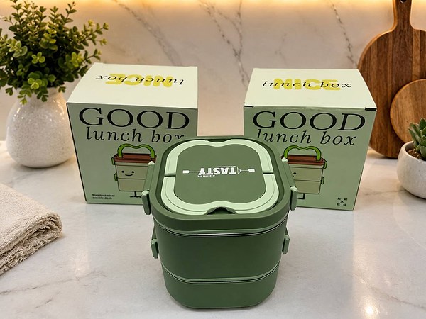 Double step compartment 304 stainless steel food flask 3