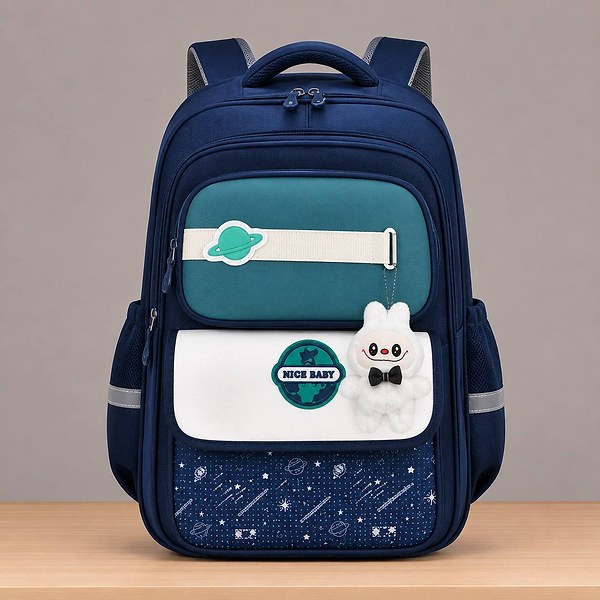 Quality orthopedic fancy school bag with labubu 4