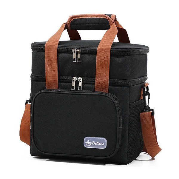 2 layer big size compartment insulated lunch box 3