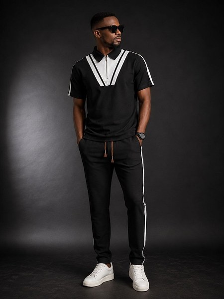 Slim Fit Cotton Flat Knit Polo T-Shirt 3