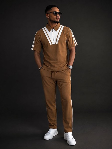 Slim Fit Cotton Flat Knit Polo T-Shirt 2