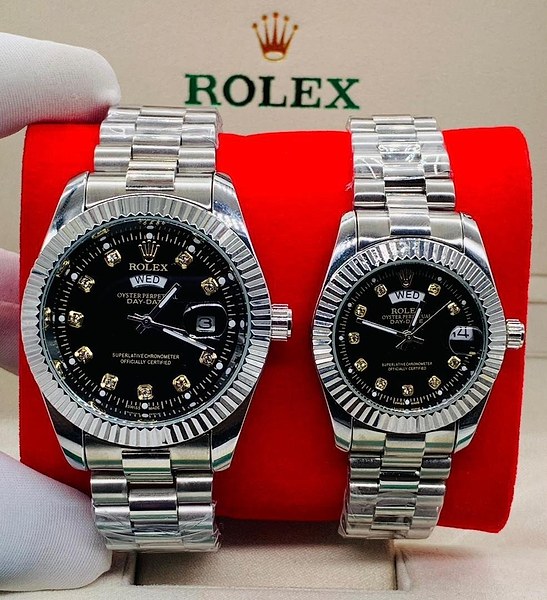 Rolex Oyster Perpetual Date-Date watch silver with Black face 2