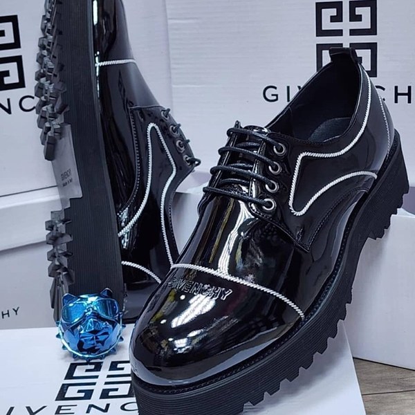 Black Givenchy-branded corporate lace-up shoes