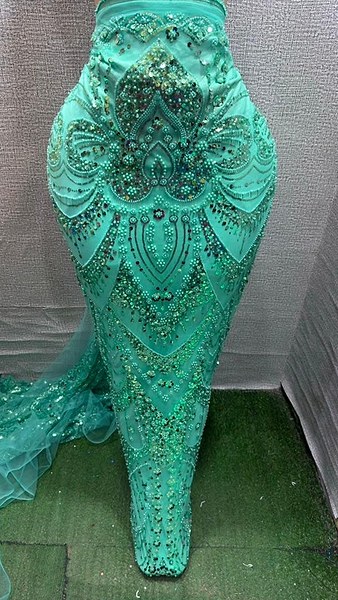Beaded lace materials 7