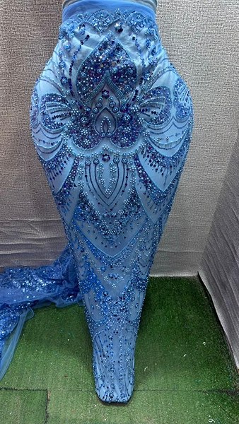 Beaded lace materials 4