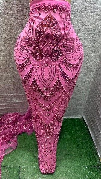 Beaded lace materials 2
