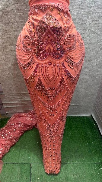 Beaded lace materials 3