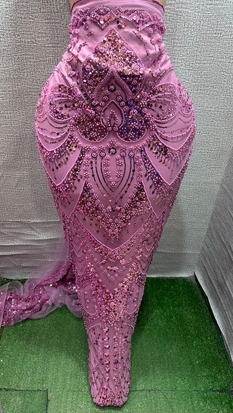 Beaded lace materials 6