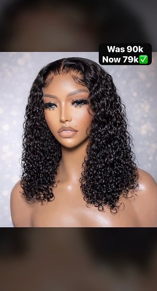 16-inch pixie curl with 5*5 closure wig wavy curls