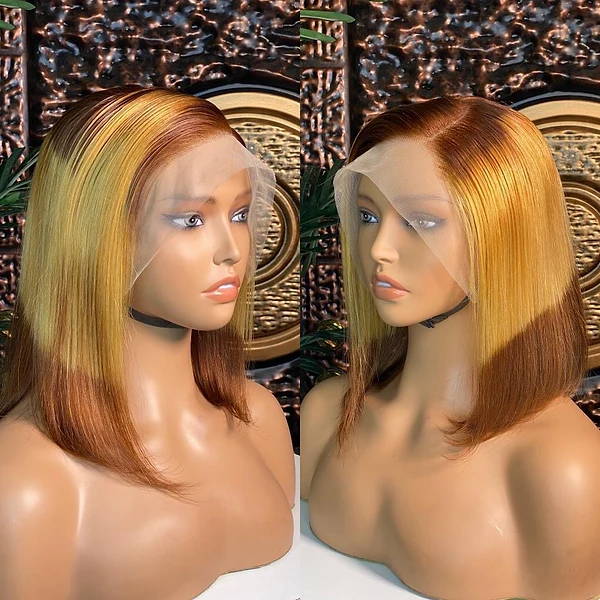 10 inches bob with 13*4 frontal 3 tones