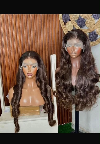 Full frontal human hair blend bounce unit